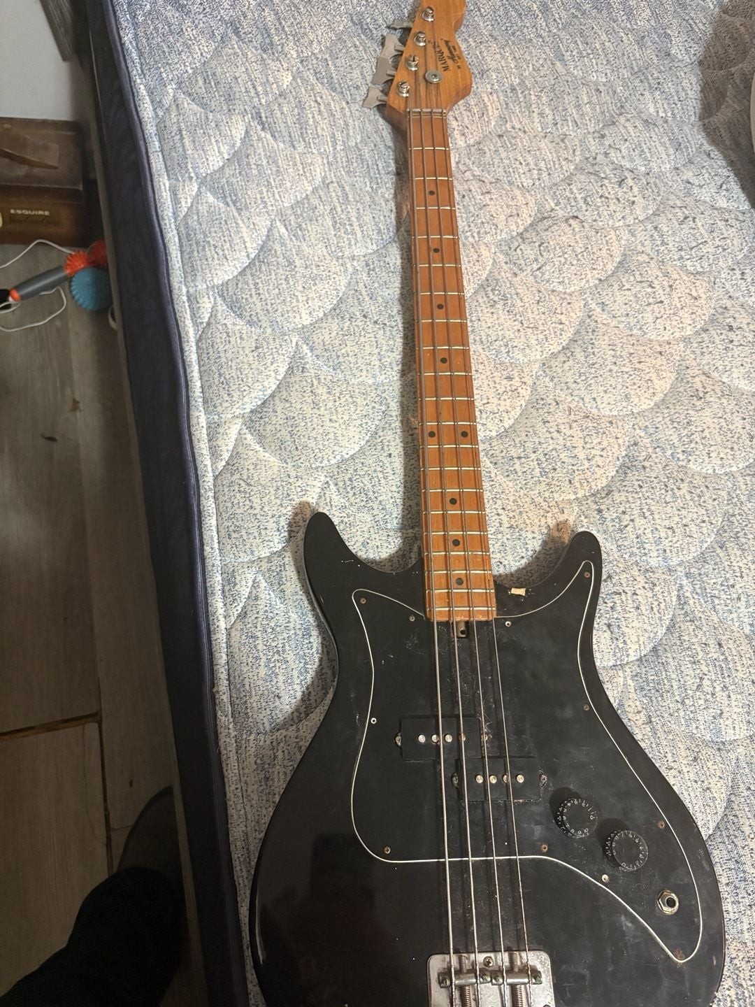 Marquis by Harmony Electric Bass Guitar Black Vintage
