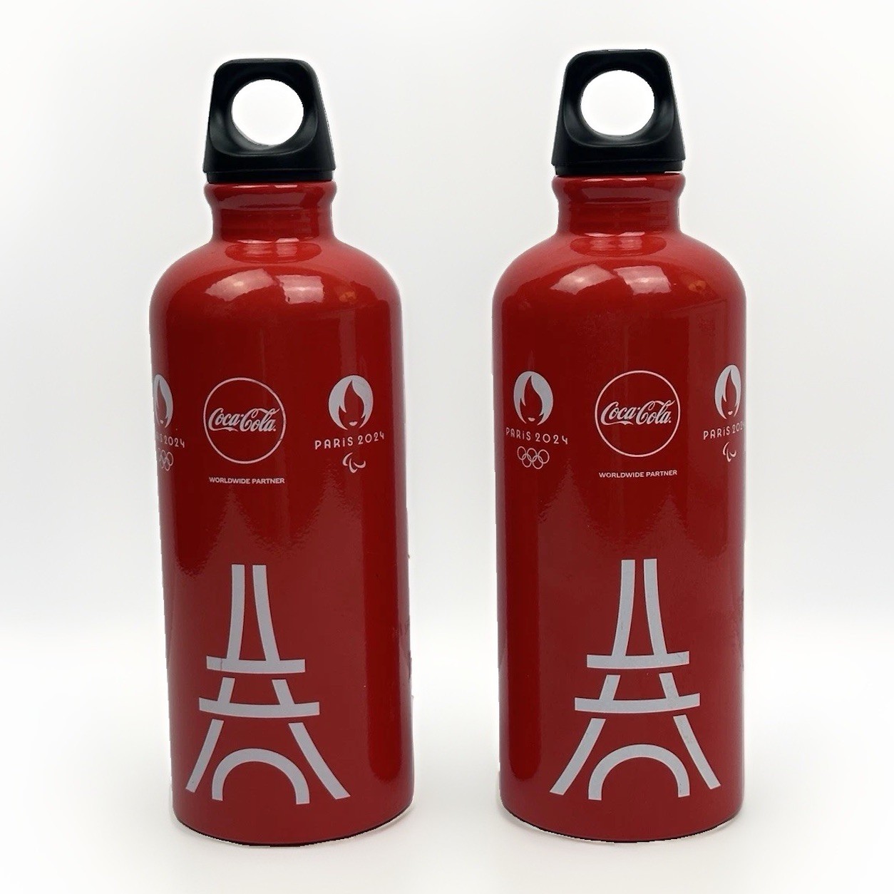 🥤 2 SIGG Coca-Cola Paris 2024 Olympics VIP Aluminum Water Bottles 600ml NEW 🥤