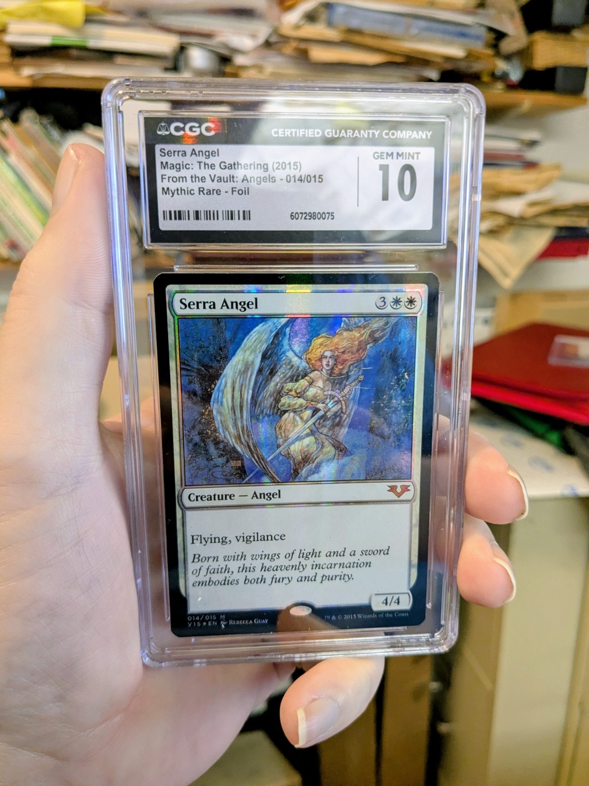 MTG MYTHIC RARE FOIL Serra Angel CGC GRADE 10 MTG MYTHIC RARE FOIL Serra Angel CGC GRADE 10