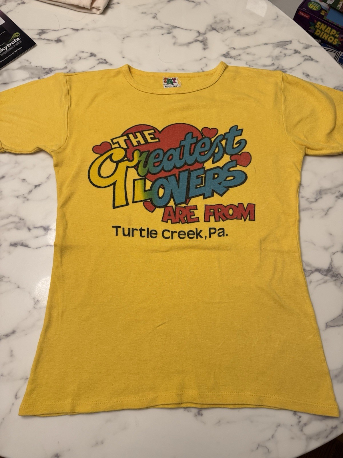 Vintage 80s TNT The Greatest Lovers Are From Turtle Creek Pa T Shirt Rayon Blend