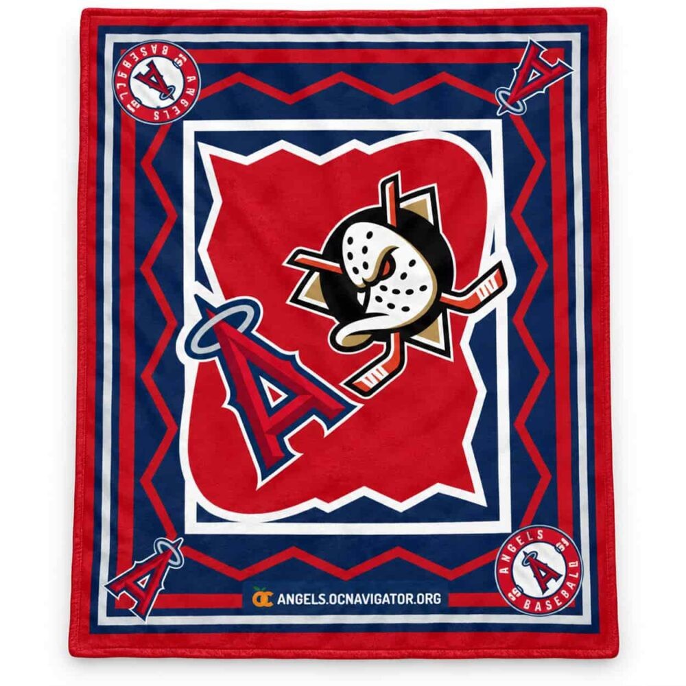 LOS ANGELES anaheim ANGELS X nhl DUCKS BLANKET sga 9/18/26