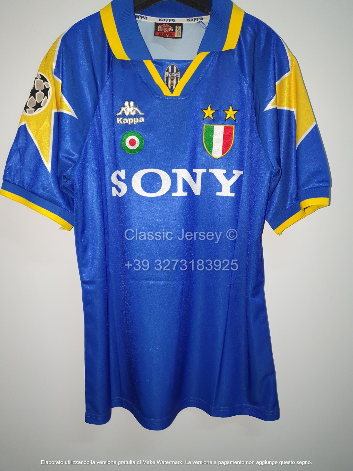 Shirt JUVENTUS Final Champions League 1996 DEL PIERO VIALLI RAVANELLI
