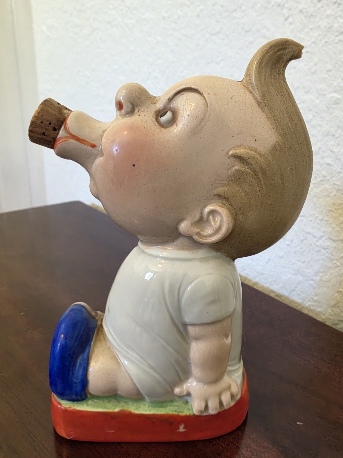 Vintage Schafer Vater German Porcelain Nipper Bottle Kiss Snookums 1920s Vintage Schafer Vater German Porcelain Nipper Bottle Kiss Snookums 1920s