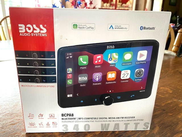 BOSS Audio Systems BCPA8 Bluetooth Car Stereo Wireless Apple CarPlay Androidauto
