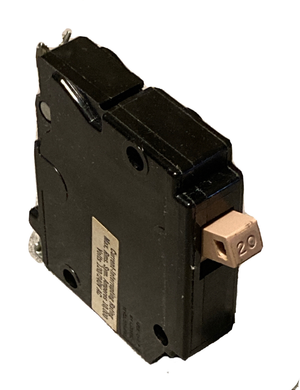 CH120 Cutler-Hammer Type CH 1 Pole 20 Amp 120v METAL FOOT /  HALF NOTCH  USED