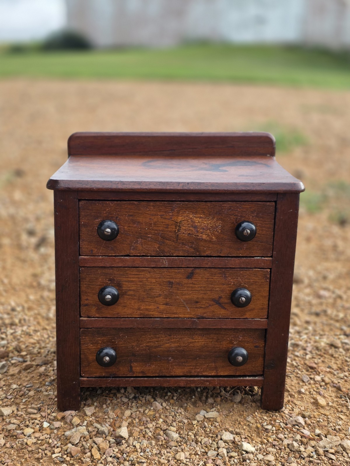 RARE - 19th centry Miniature Antique Chest, SALESMAN SAMPLE 3 drawers soft wood RARE - 19th centry Miniature Antique Chest, SALESMAN SAMPLE 3 drawers soft wood