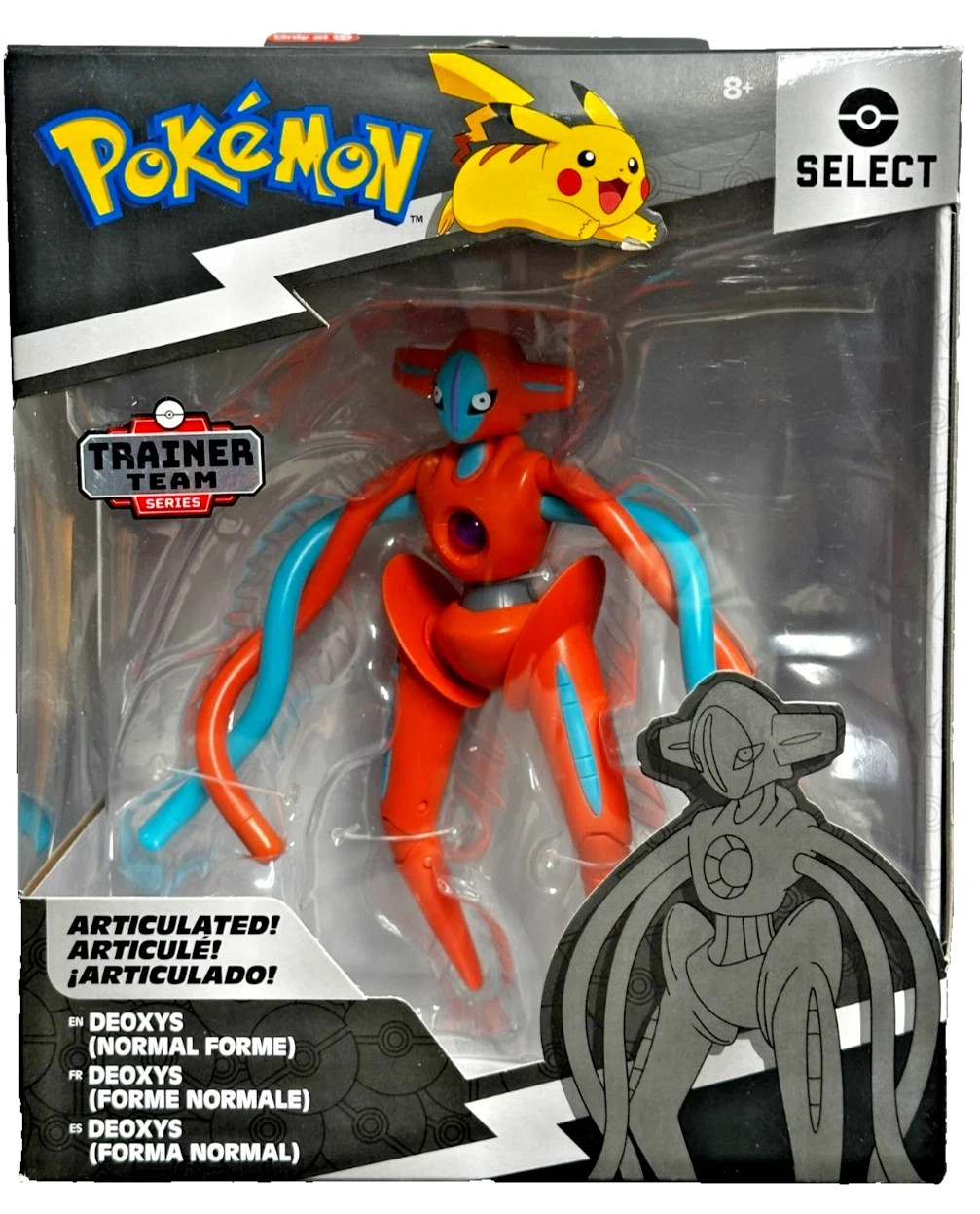 Jazwares Pokémon Select Trainer Team Series DEOXY Articulated Action Figure -NEW Jazwares Pokémon Select Trainer Team Series DEOXY Articulated Action Figure -NEW