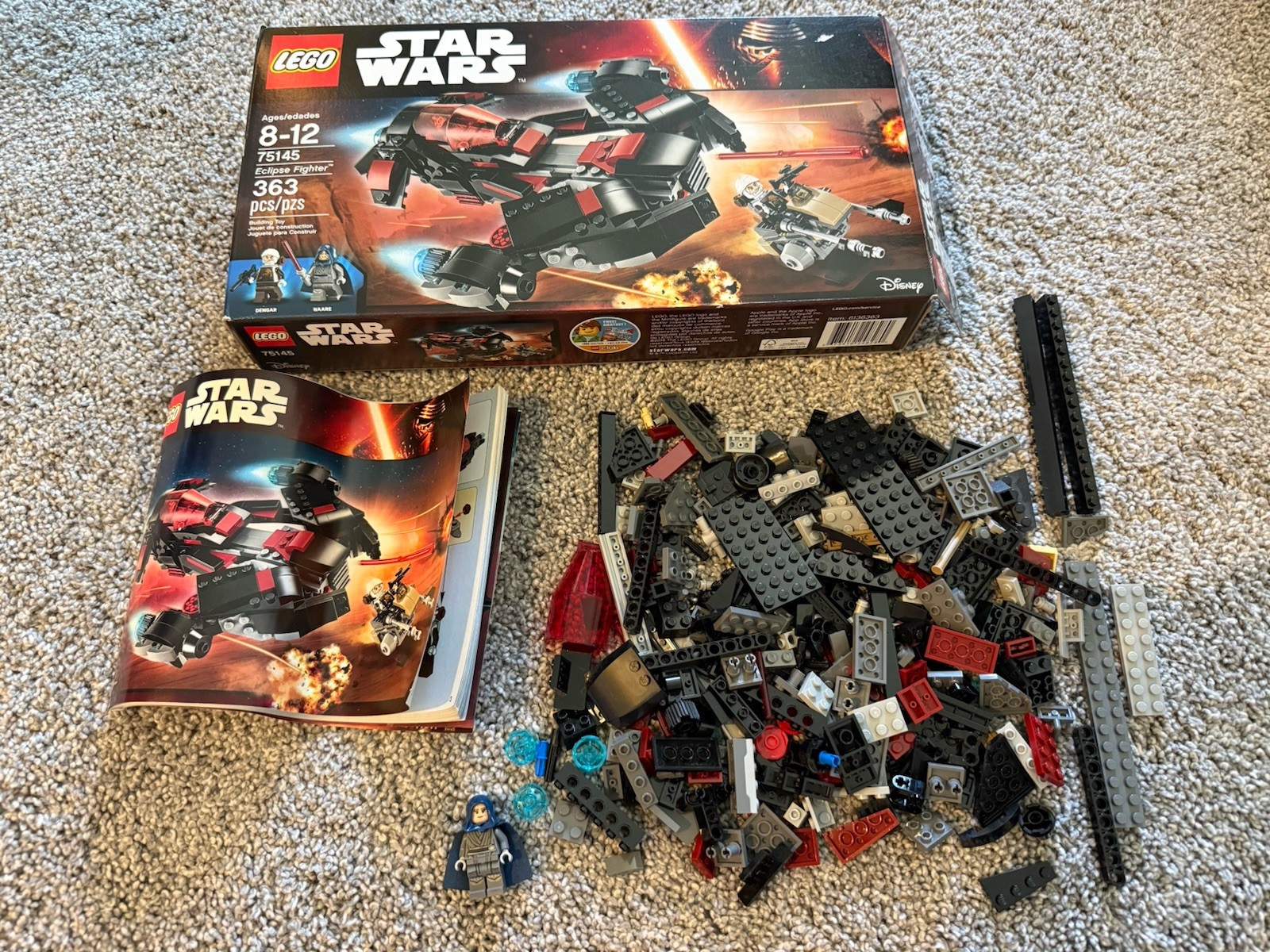LEGO Star Wars Eclipse Fighter 75145 w 1 Minifigure, Manual, Box Rare Retired