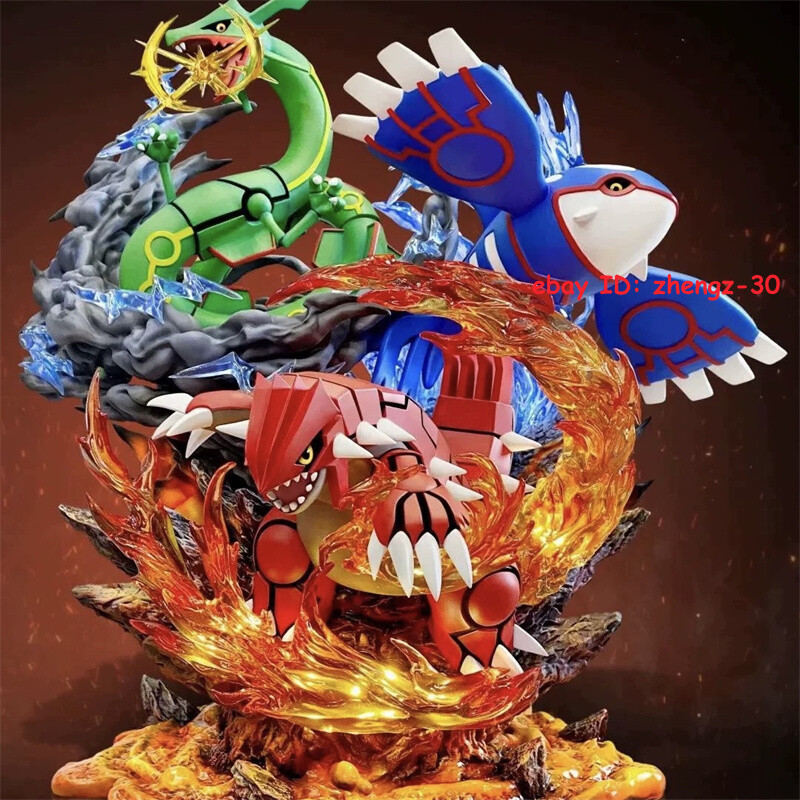 Trio master Groudon Model Kyogre Figure Rayquaza GK Statue Collectibles Toy Gift
