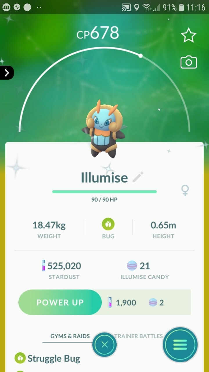 Shiny Illumise Pokemon Tr@de Go
