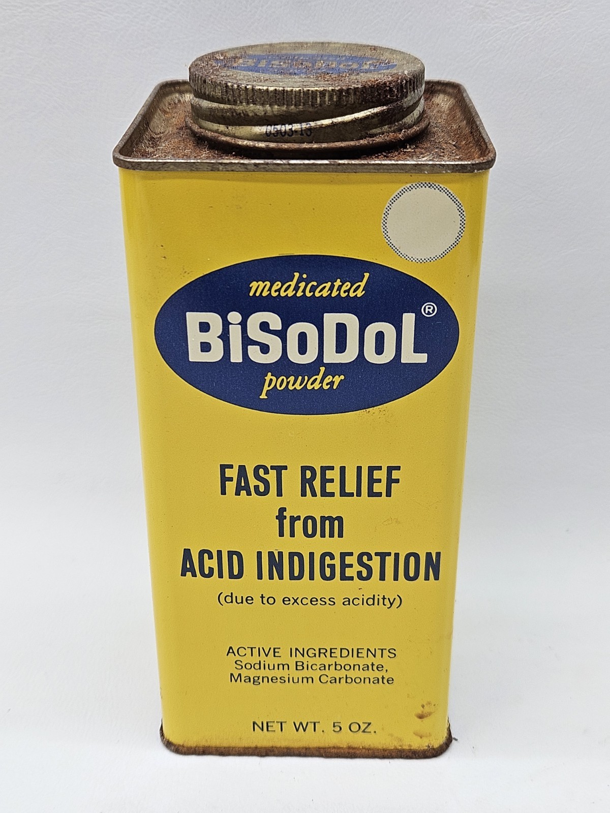 Vintage 1950s BiSoDol FAST RELIEF FROM ACID INDIG Tin Vintage 1950s BiSoDol FAST RELIEF FROM ACID INDIG Tin