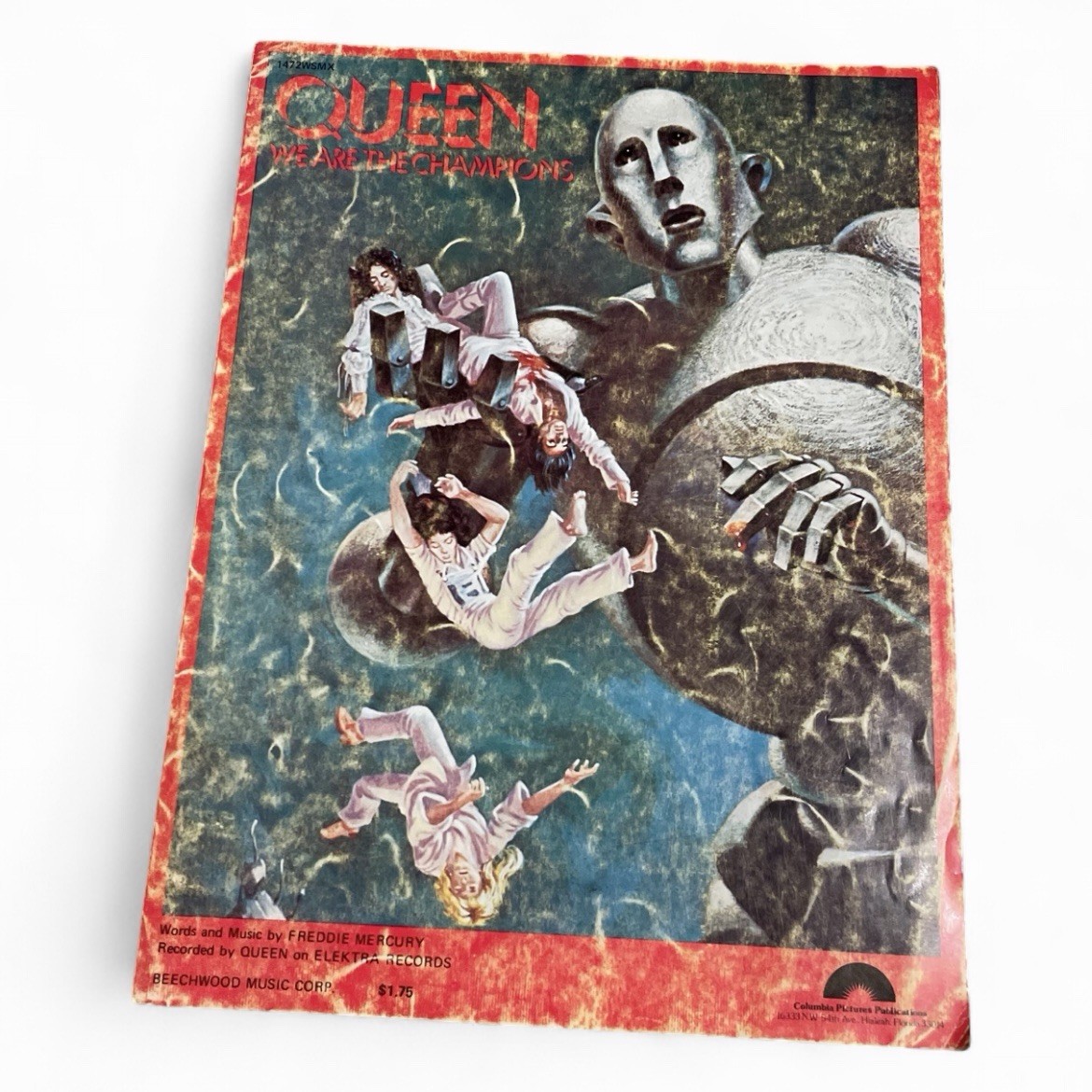 1978 VTG Queen We Are The Champions Piano Sheet Music Piano Solo
