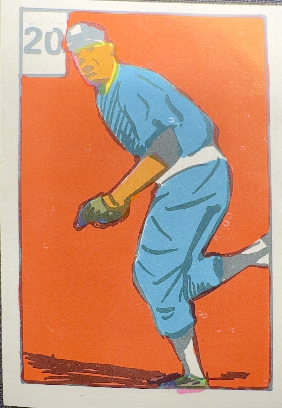 VINTAGE 1972 REYAUCA VENEZUELA BASEBALL STICKER CARD #20 MICKEY MANTLE MLB RARE