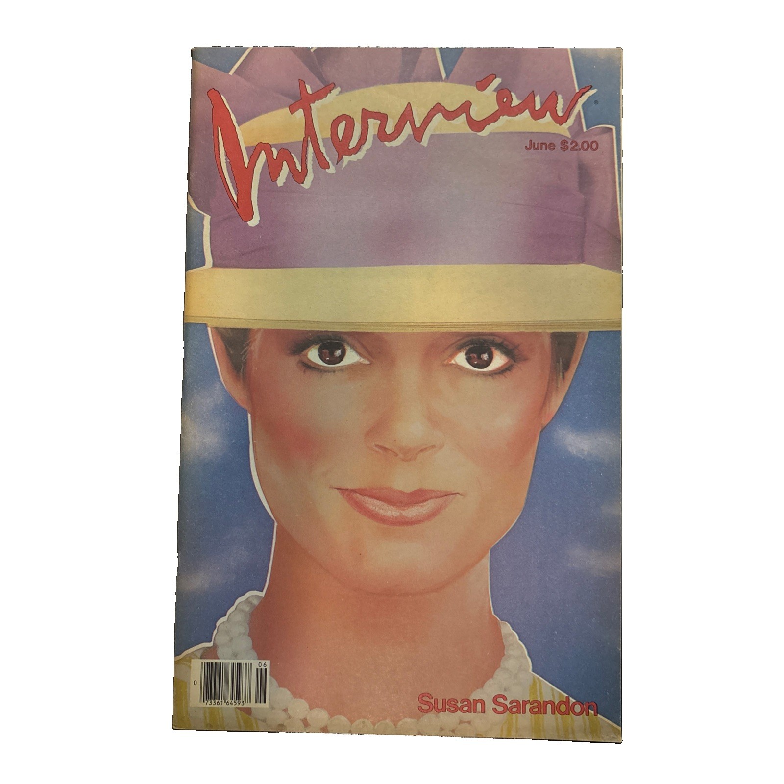 Andy Warhol Interview Magazine Susan Sarandon, June 1983 Andy Warhol Interview Magazine Susan Sarandon, June 1983