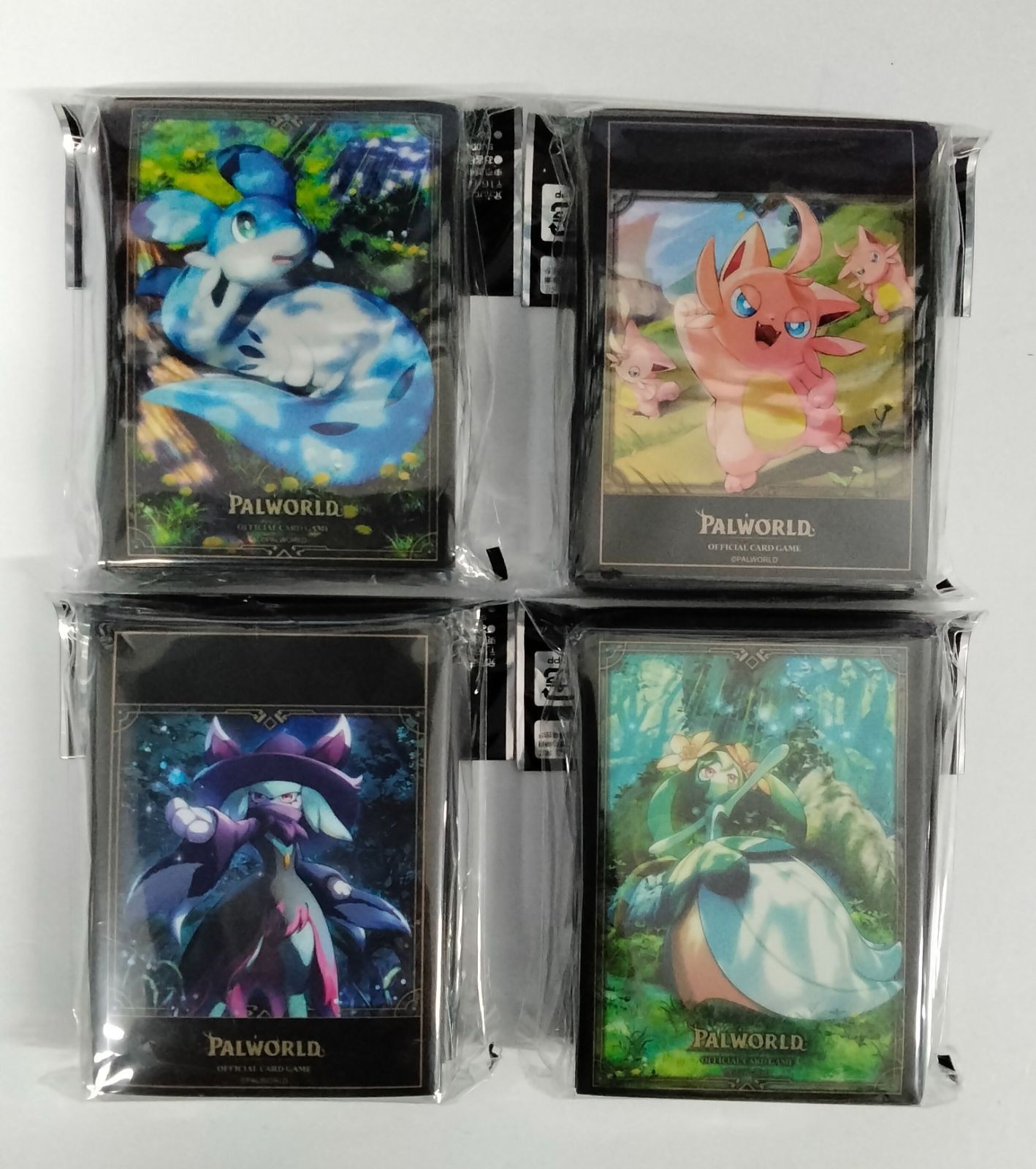 Set of 4 Palworld Official Card Game Sleeves Lyleen Katress Cattiva Chillet Set of 4 Palworld Official Card Game Sleeves Lyleen Katress Cattiva Chillet