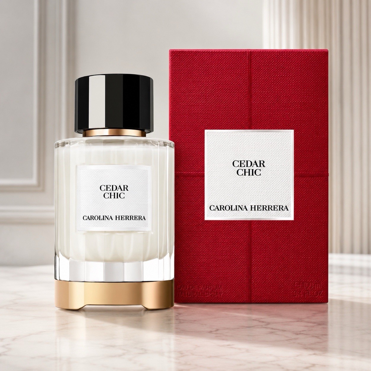 Carolina Herrera Cedar Chic Eau de Parfum 3.4 oz 100ml Authentic New Sealed