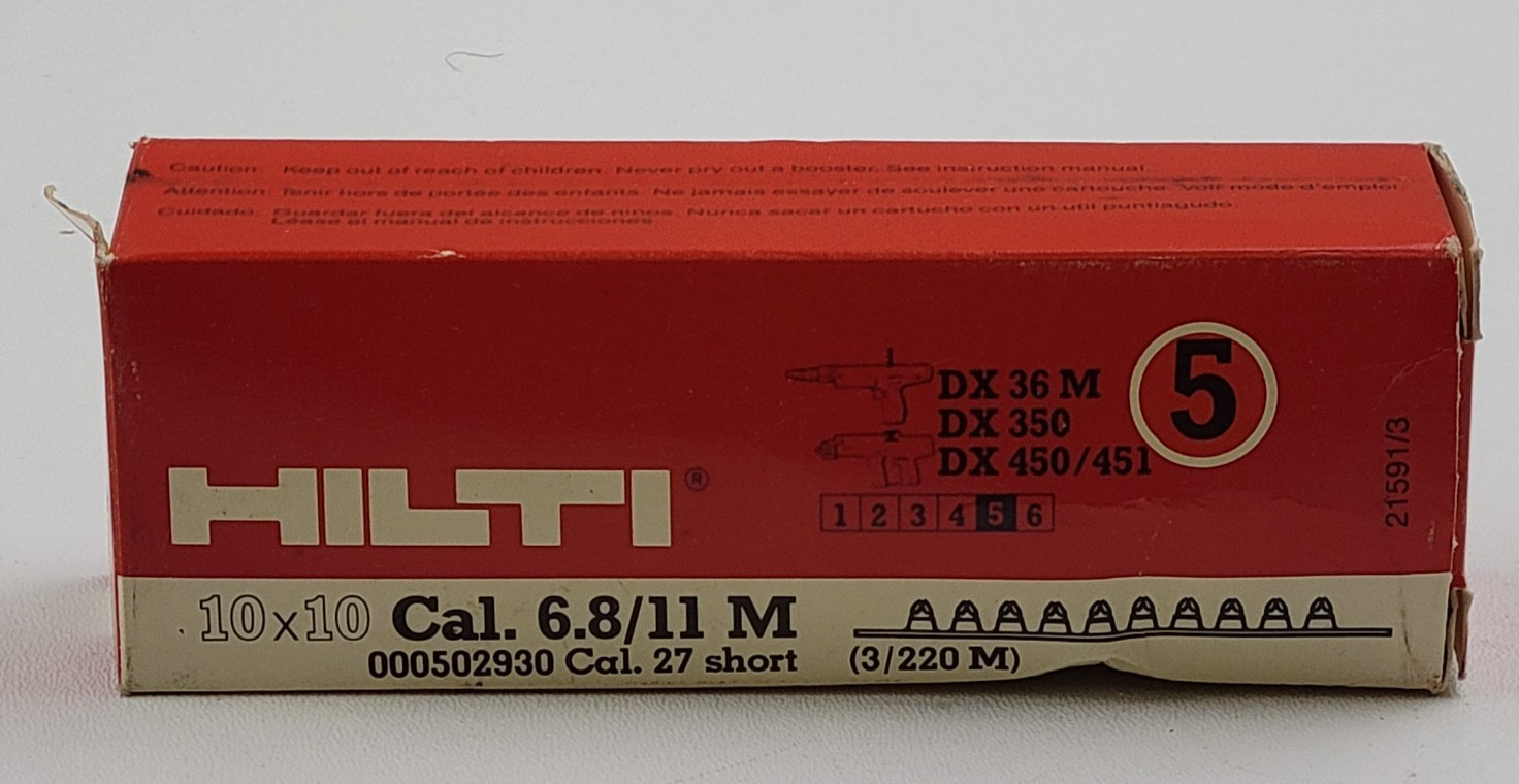 Hilti 10x10 Cal. 6.8/11 M 000502930 Cal. 27 Short 3/220M Hilti 10x10 Cal. 6.8/11 M 000502930 Cal. 27 Short 3/220M