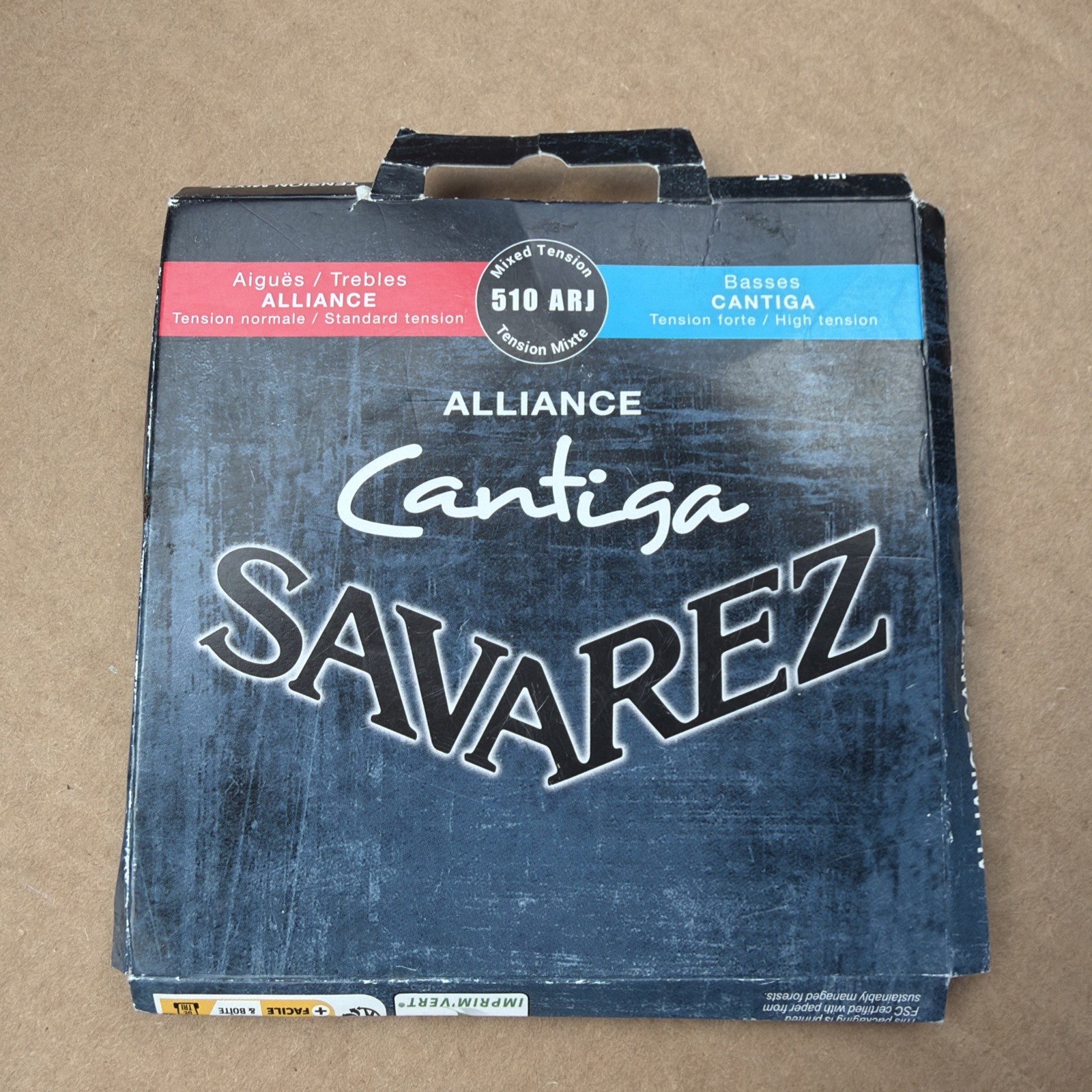 Savarez 510ARJ Alliance Cantiga Classical Guitar Strings Mixed Tension