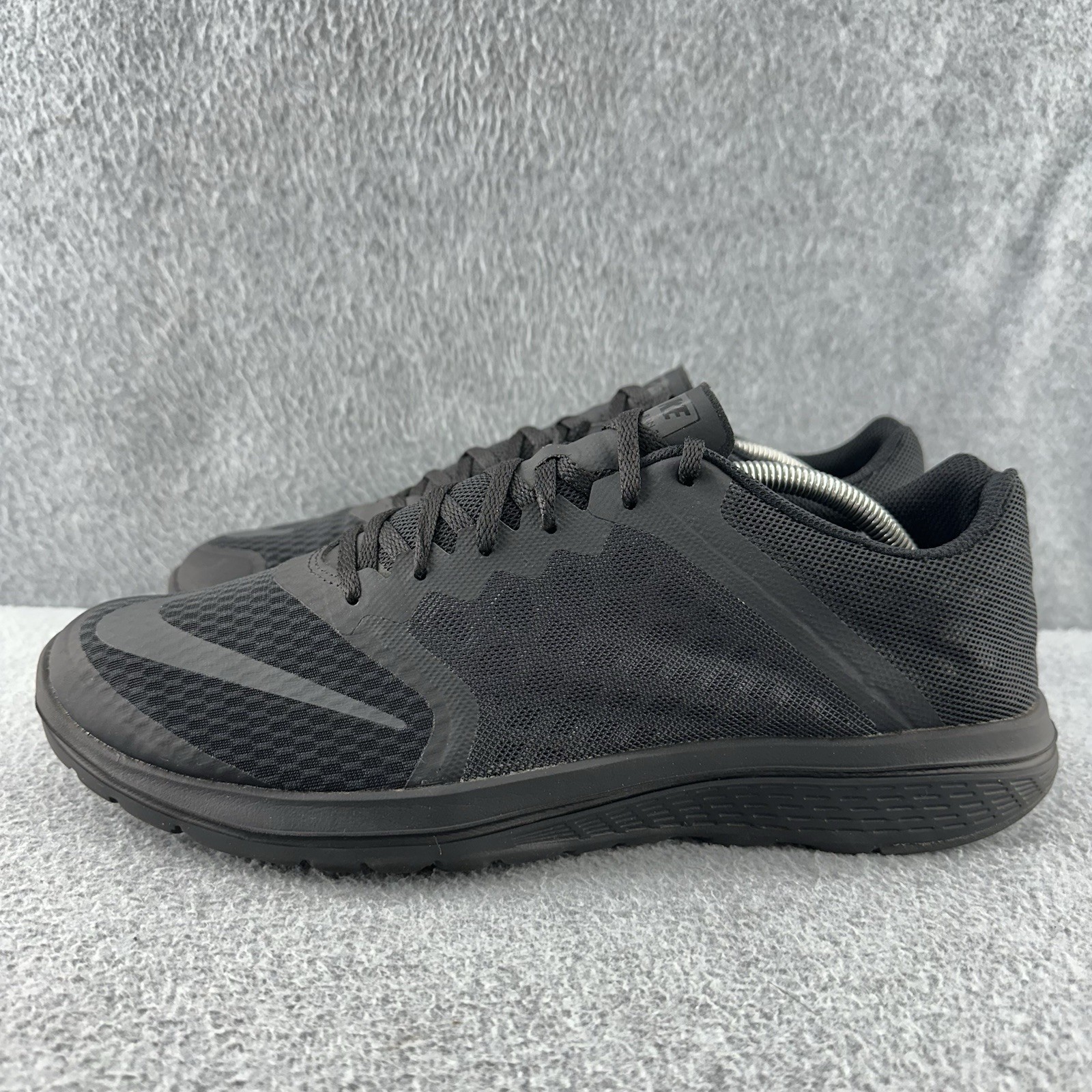 Nike FS Lite Run 3 Mens Size 11.5 Triple Black Athletic Running Shoes Sneakers