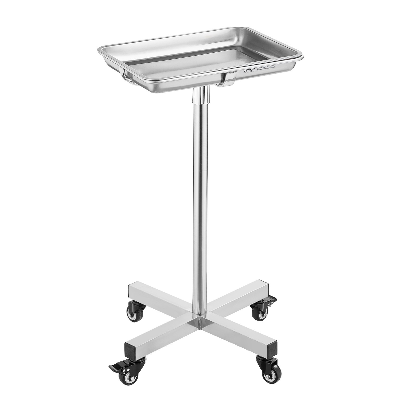 VEVOR Mobile Mayo Stand Stainless Steel Mayo Tray 25.2