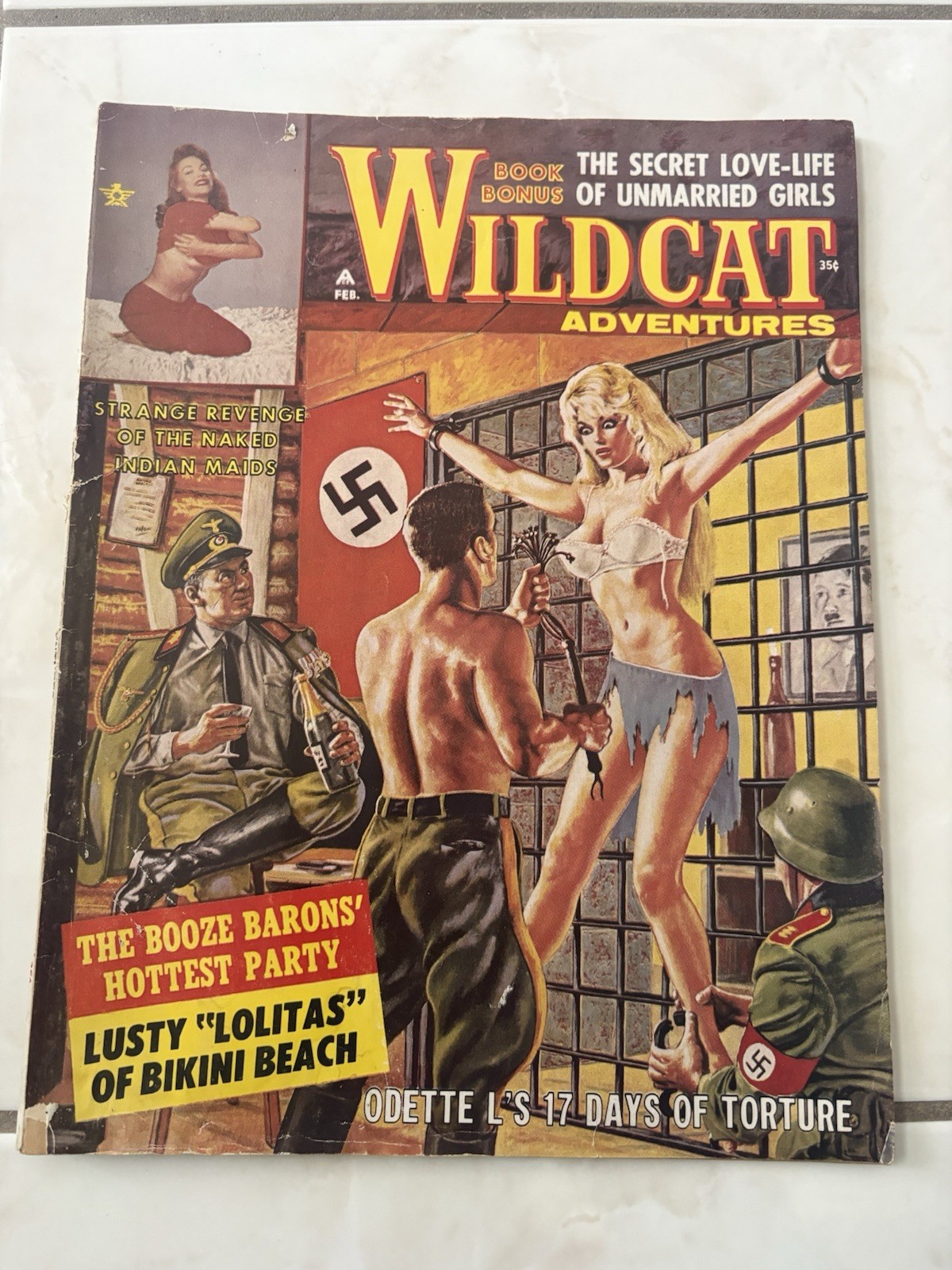 Wildcat Adventures Magazine 1963 Nazi Bondage Torture, Exploitation, Pinups Wildcat Adventures Magazine 1963 Nazi Bondage Torture, Exploitation, Pinups