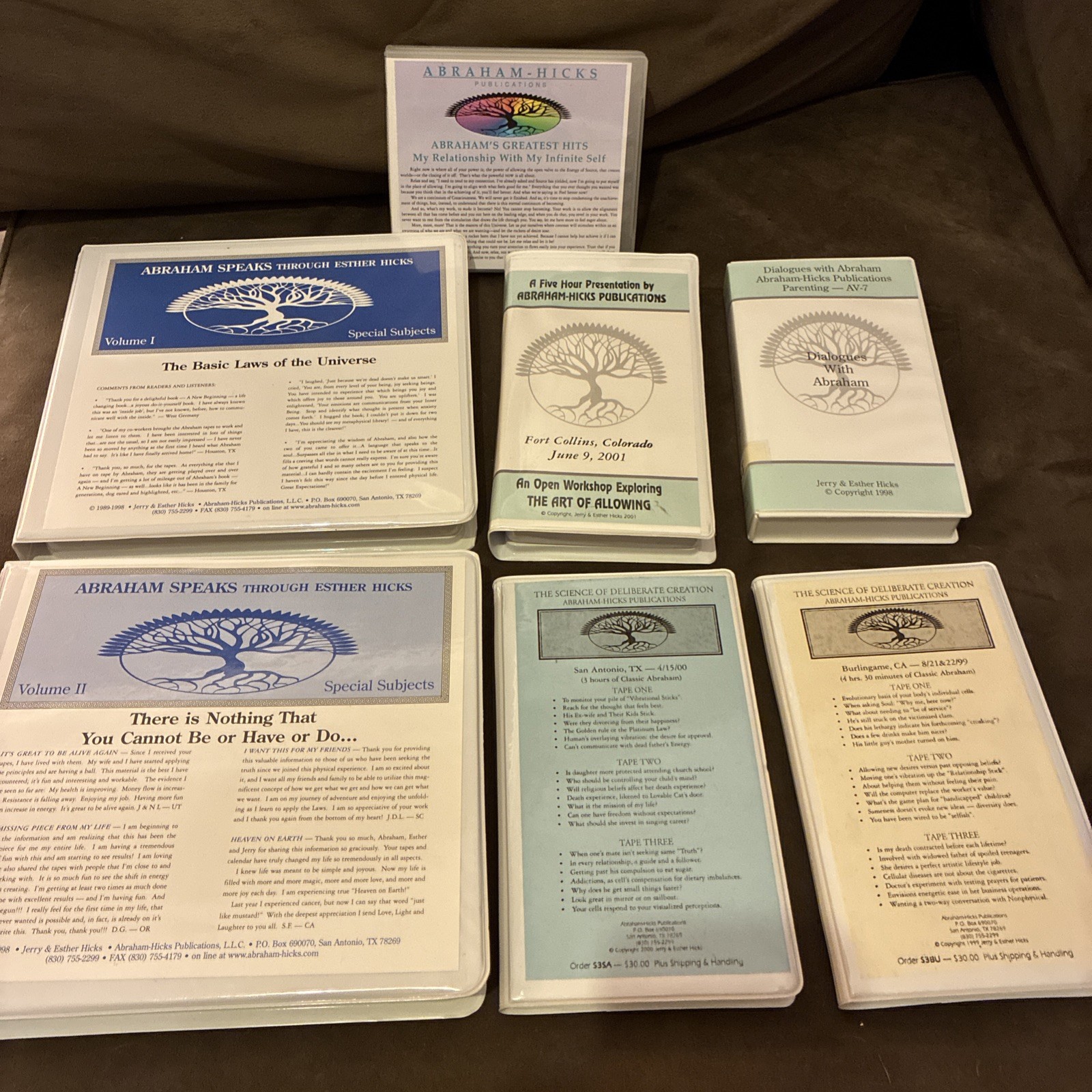 Abraham-Hicks Publication Workshop 40 Cassettes, CDs F. Collins, Boston, TX CA,