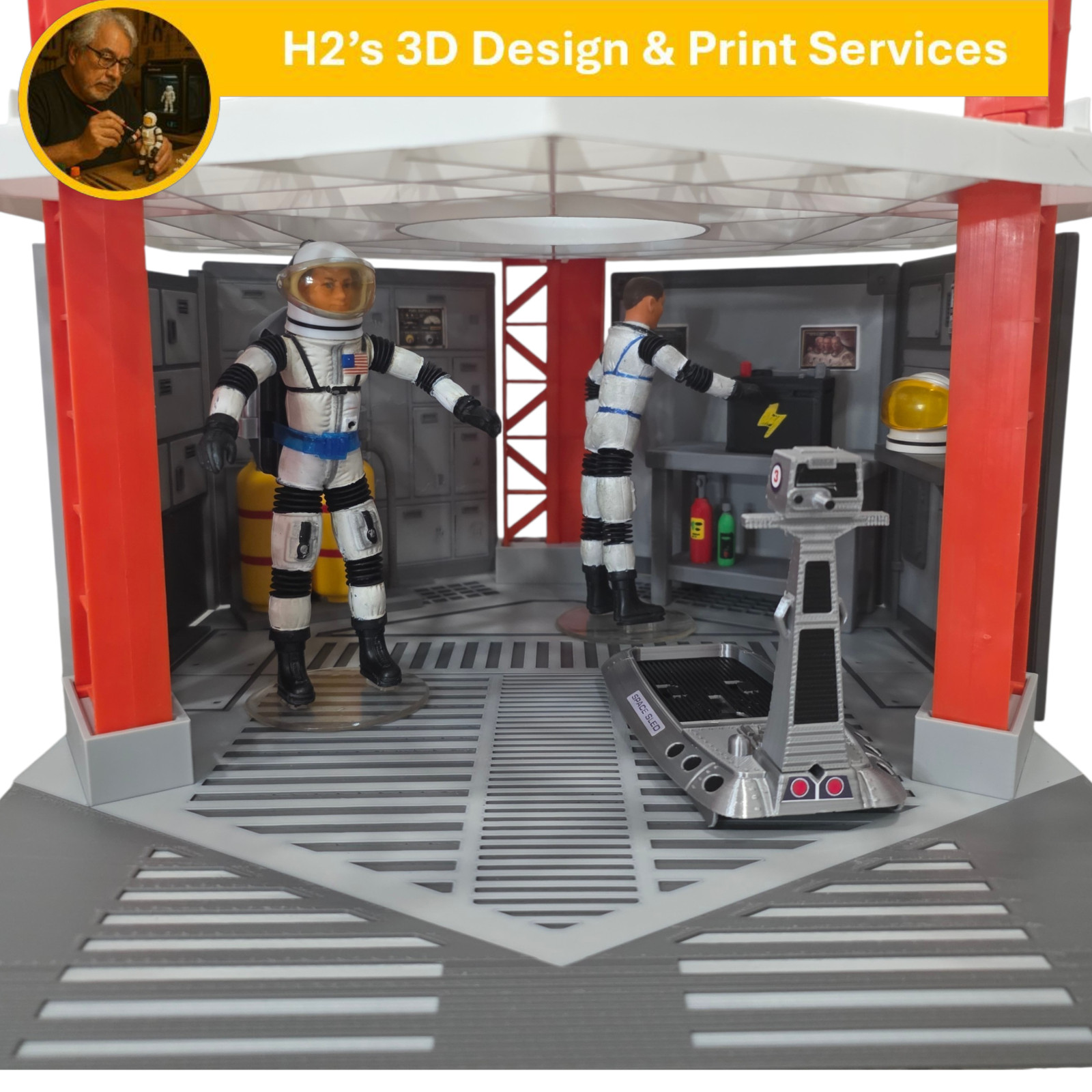 Matt Mason Modular Base System – Floor & 4 Walls Diorama Core
