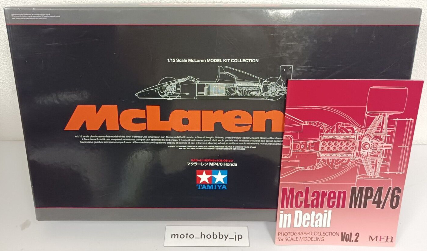 w/Detail Book TAMIYA 1/12 McLaren Honda MP4/6 Model Kit Ayrton Senna 89721 w/Detail Book TAMIYA 1/12 McLaren Honda MP4/6 Model Kit Ayrton Senna 89721