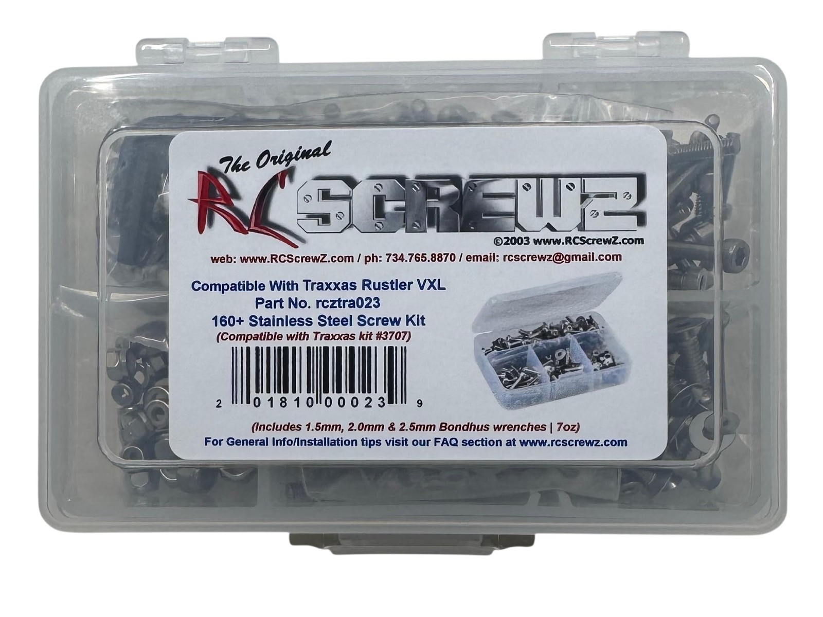 RC ScrewZ Stainless Steel Screw Kit for Traxxas Rustler VXL 3707 (TRA023)