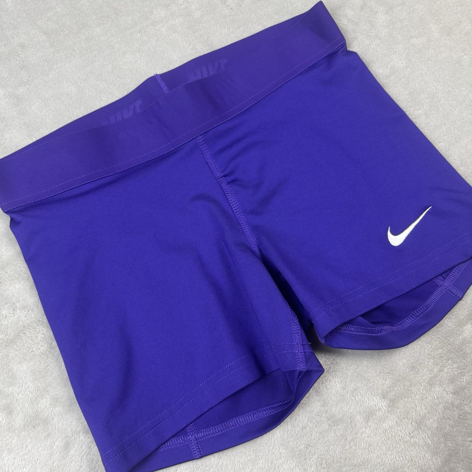 New Nike Power Compression Short Womens Medium Purple Running Athletic 835964