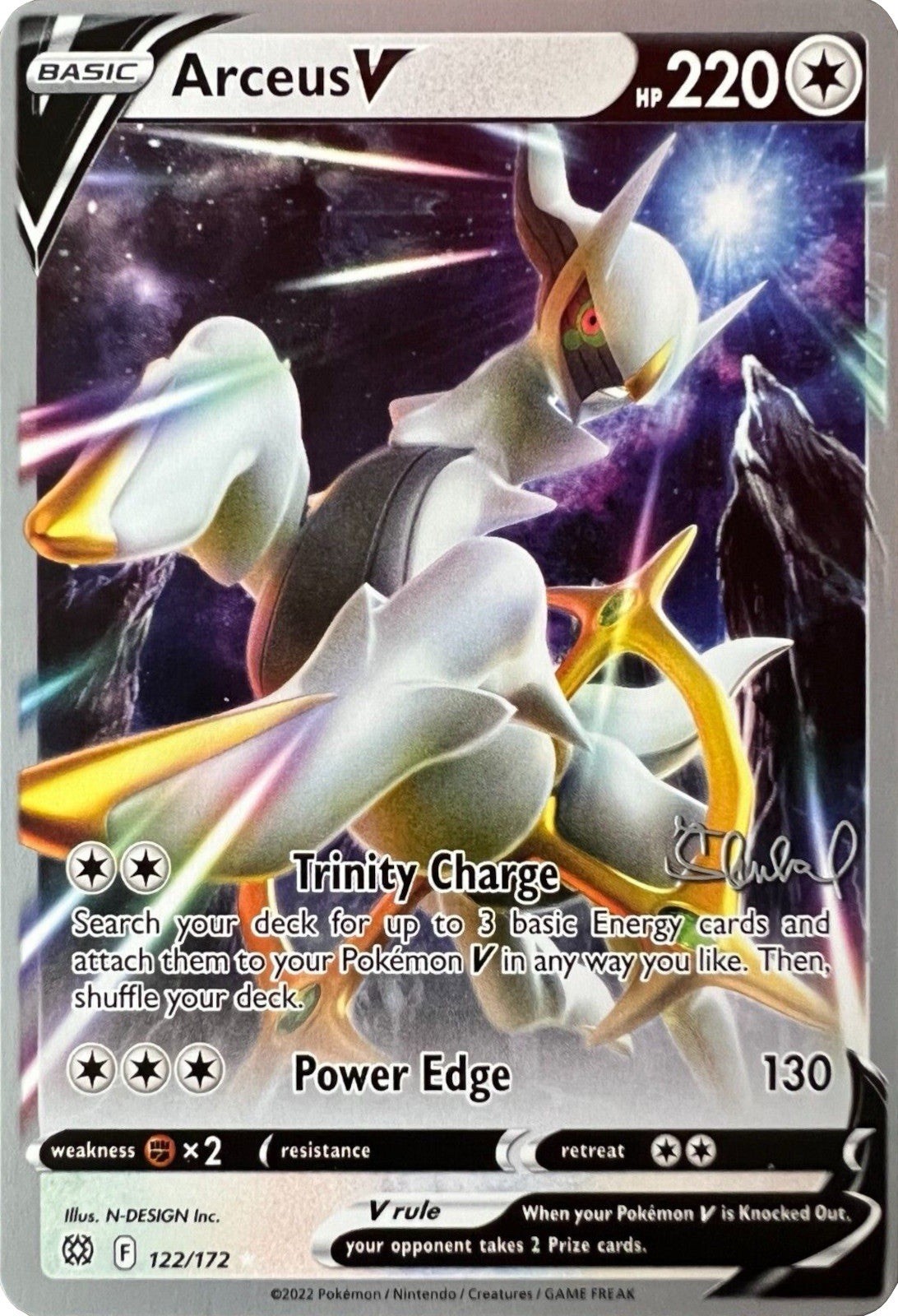 Arceus V 122/172 - World Championship Decks Regular - NM Arceus V 122/172 - World Championship Decks Regular - NM