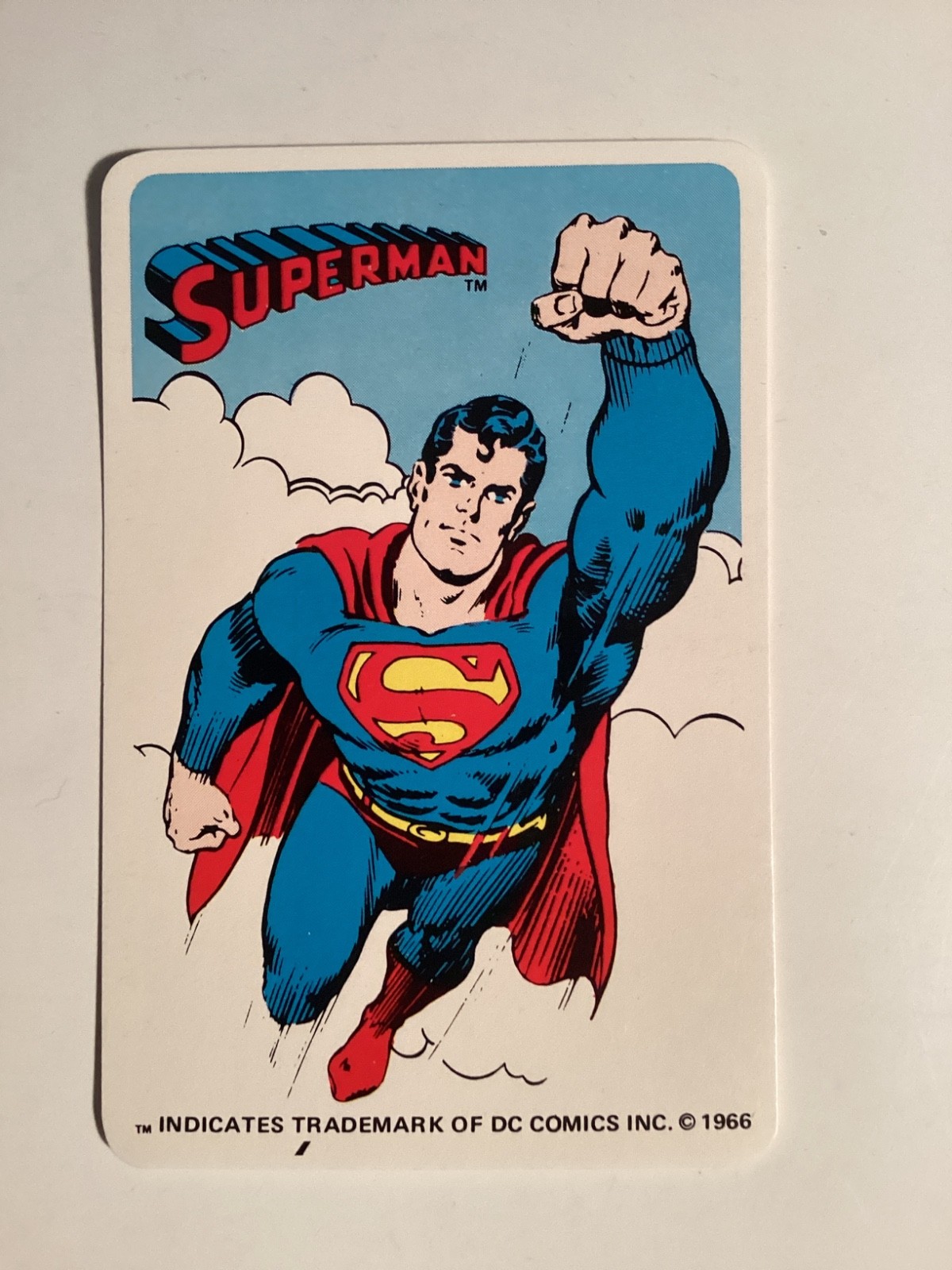 Vintage 1966 DC Comics SUPERMAN Playing Card , New (NOS) Vintage 1966 DC Comics SUPERMAN Playing Card , New (NOS)