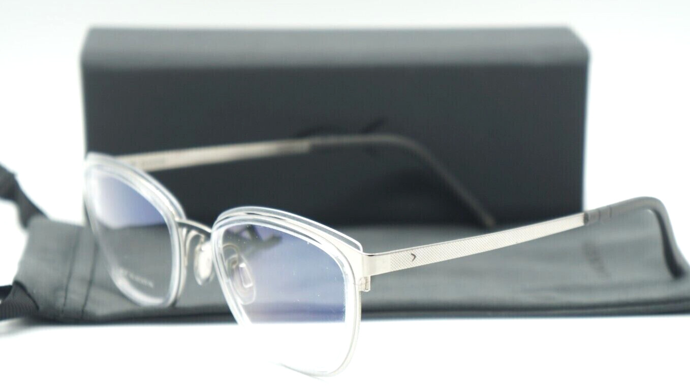 NEW BLACKFIN GLACE BAY BF885 COL.1087 SILVER ON CLEAR AUTHENTIC EYEGLASSES 50-20