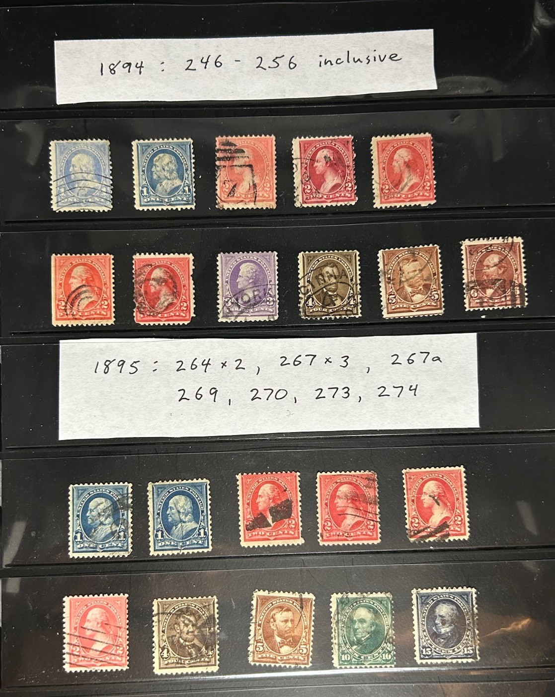 US 1894 And 1895 Regular Issue Lot
