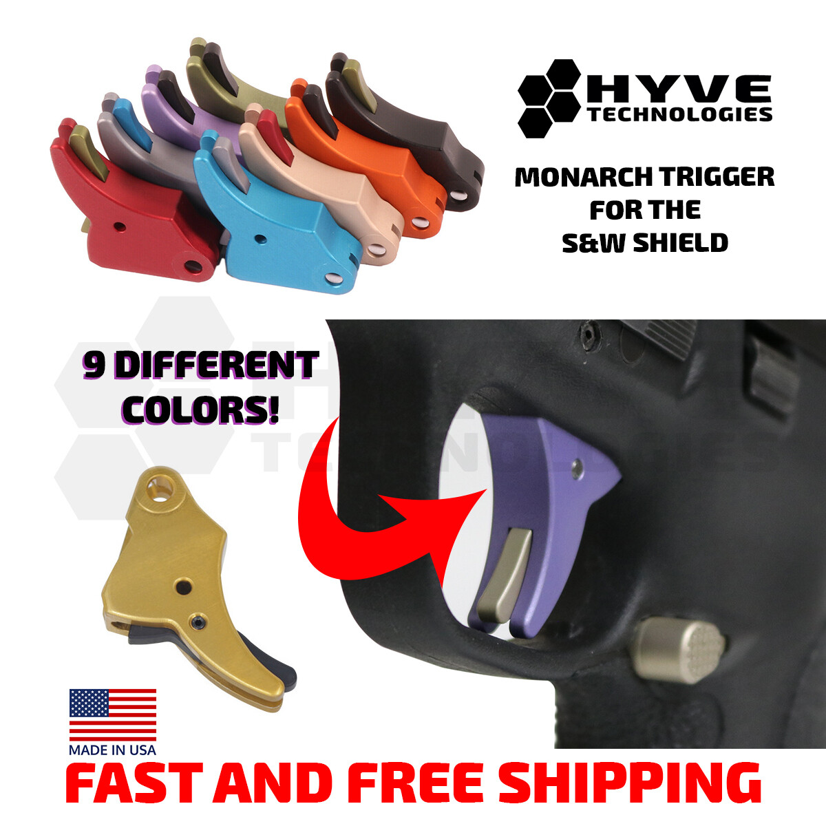 Hyve Technologies Monarch trigger for the M&P Shield Plus