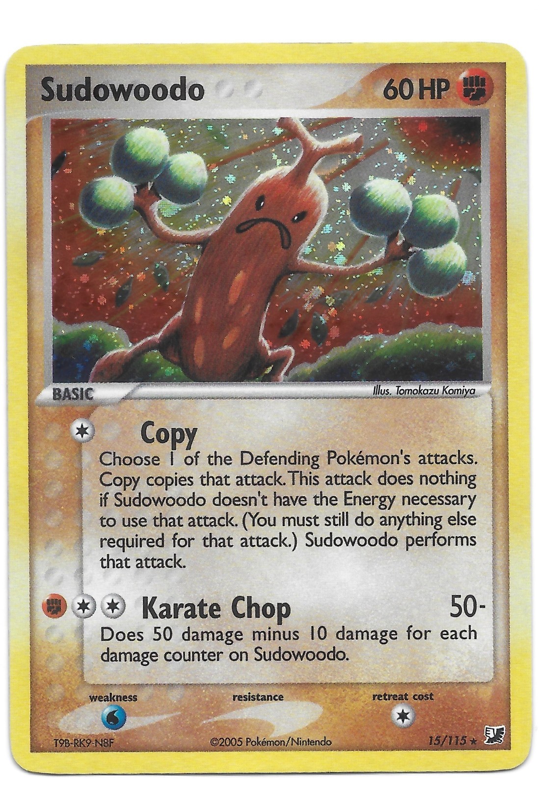 Sudowoodo 15/115 Holo Rare EX Unseen Forces 2005 Pokemon Card Vintage Sudowoodo 15/115 Holo Rare EX Unseen Forces 2005 Pokemon Card Vintage