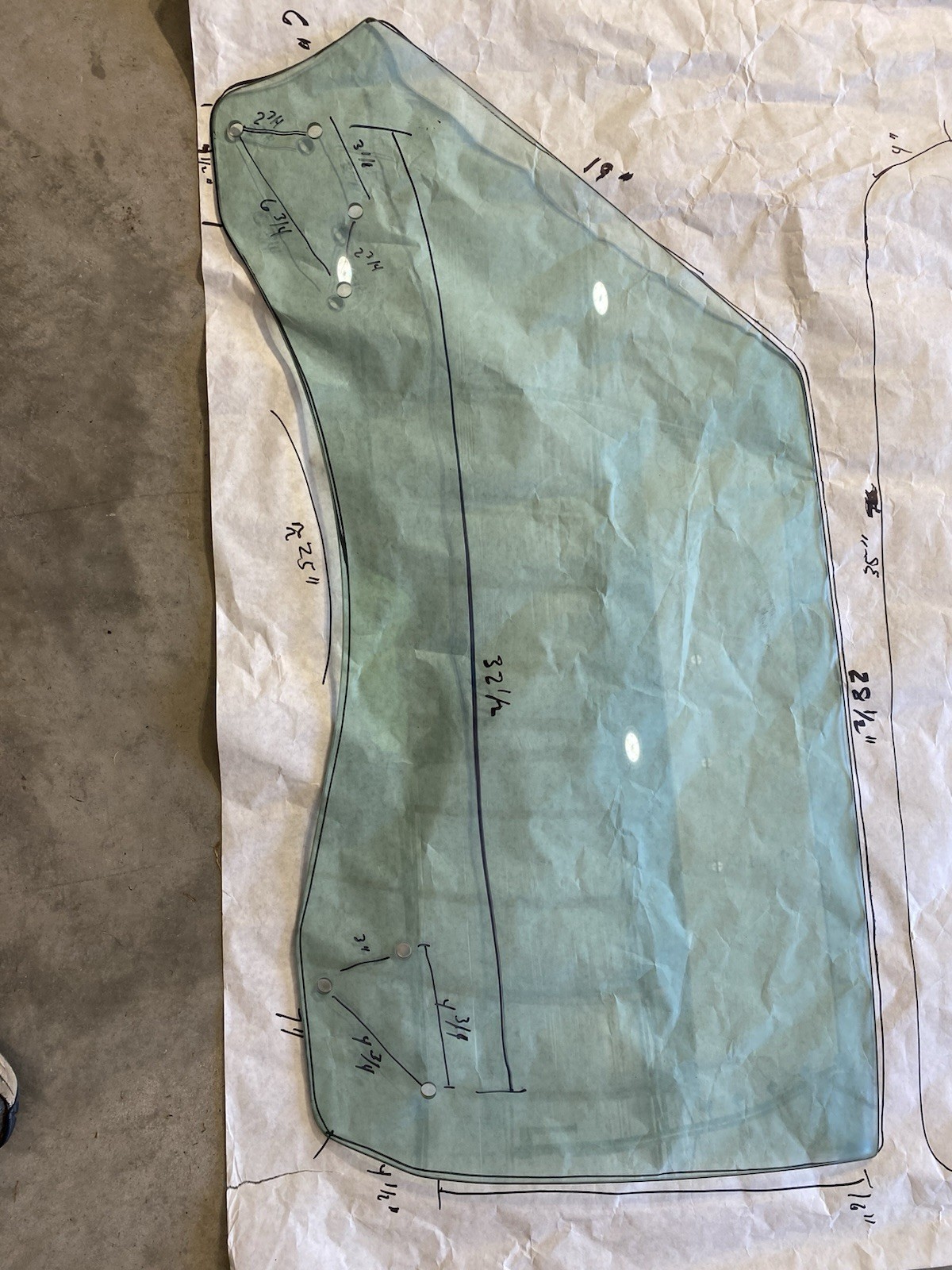 1970 Soft-Ray Tinted Door Glass LOF M74 YT Original OEM – Believed 68-72 A-Body