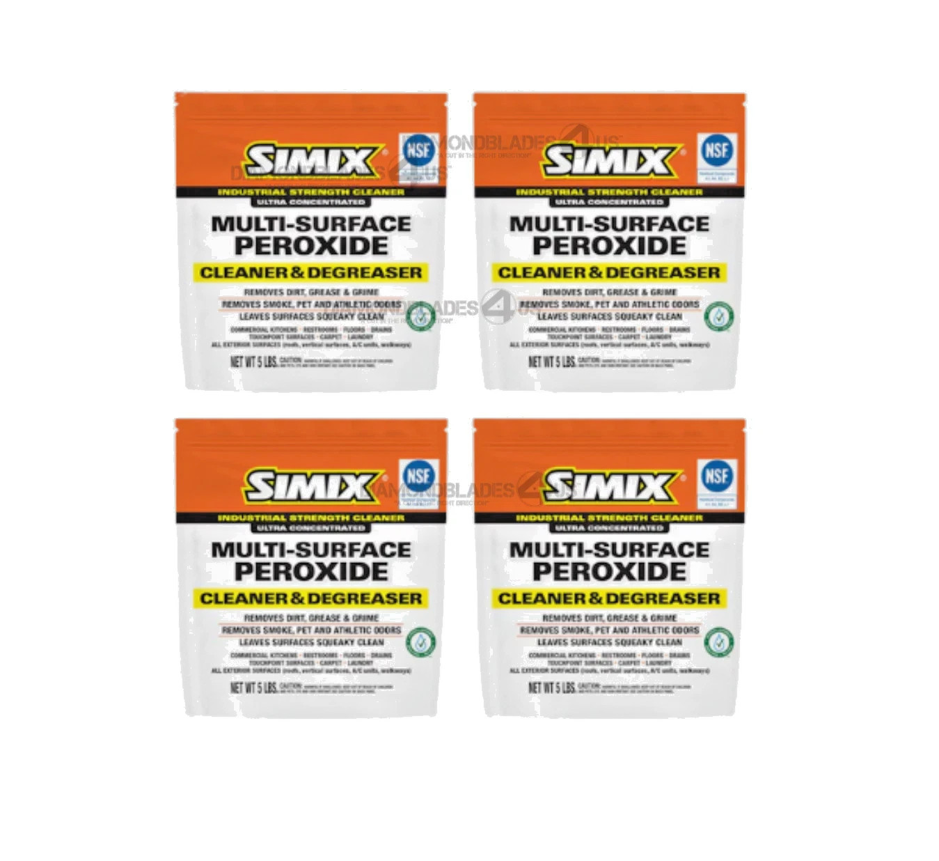 4 BAGS SIMIX 5 lb Bag All Purpose Cleaner Environmentally friendly NFS Approved