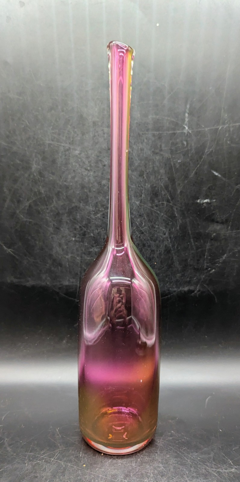Vintage Nouvel Studio Stretch Neck Art Glass Vessel Vase 14\