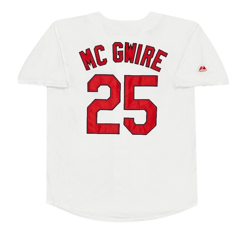 Mark McGwire Majestic St. Louis Cardinals Home White Jersey Men's Size Large