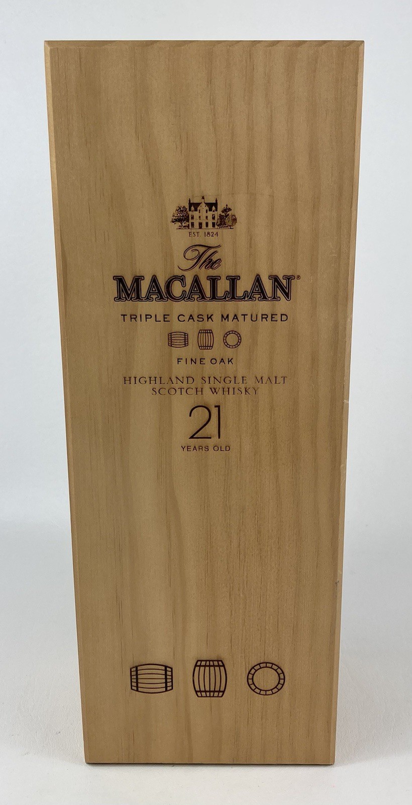 The Macallan 21 Year Old Scotch Whisky Fine Oak Wooden Box Empty