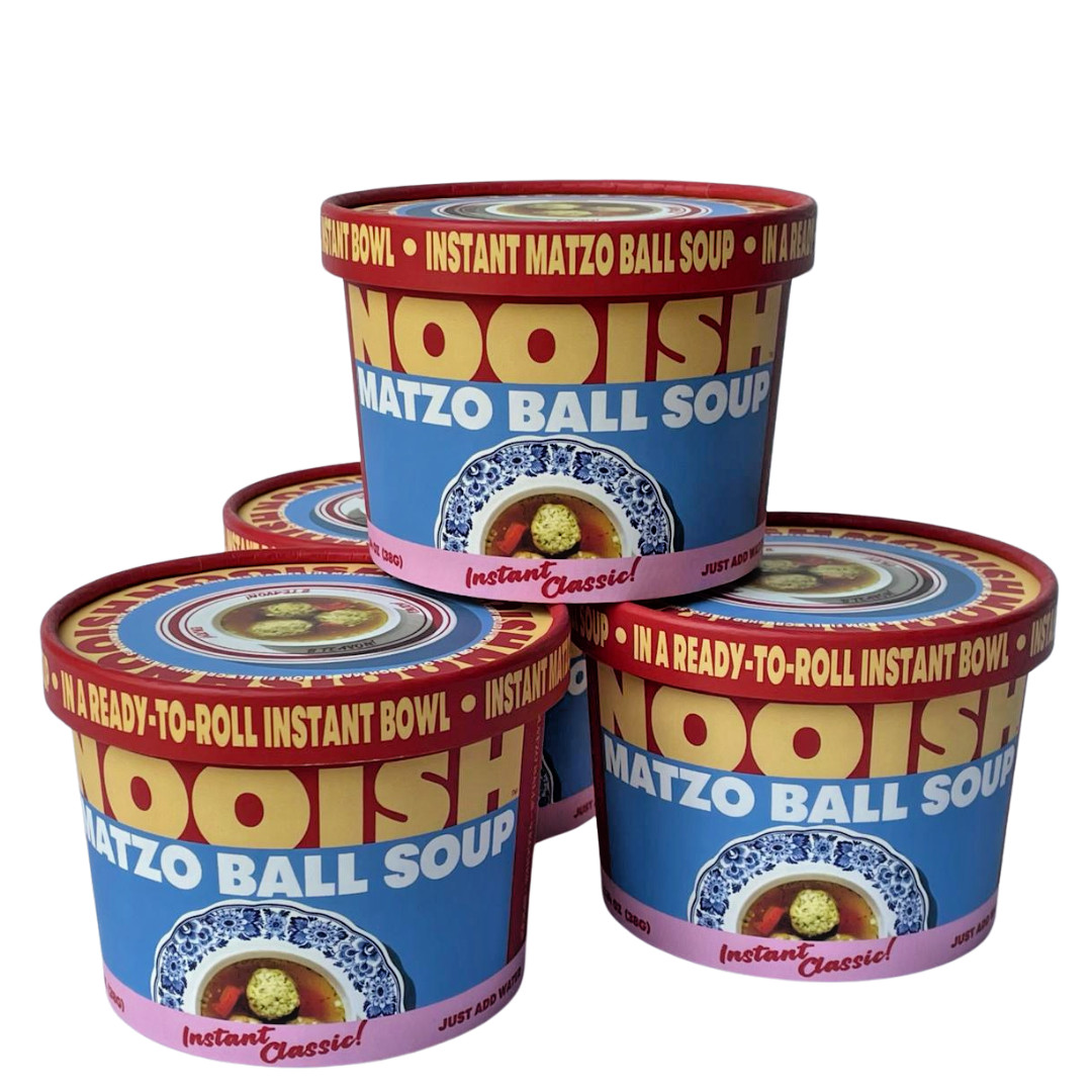 NOOISH Instant Matzo Ball Soup Food Cup Vegetarian Kosher USA Made NEW - 4 Pack