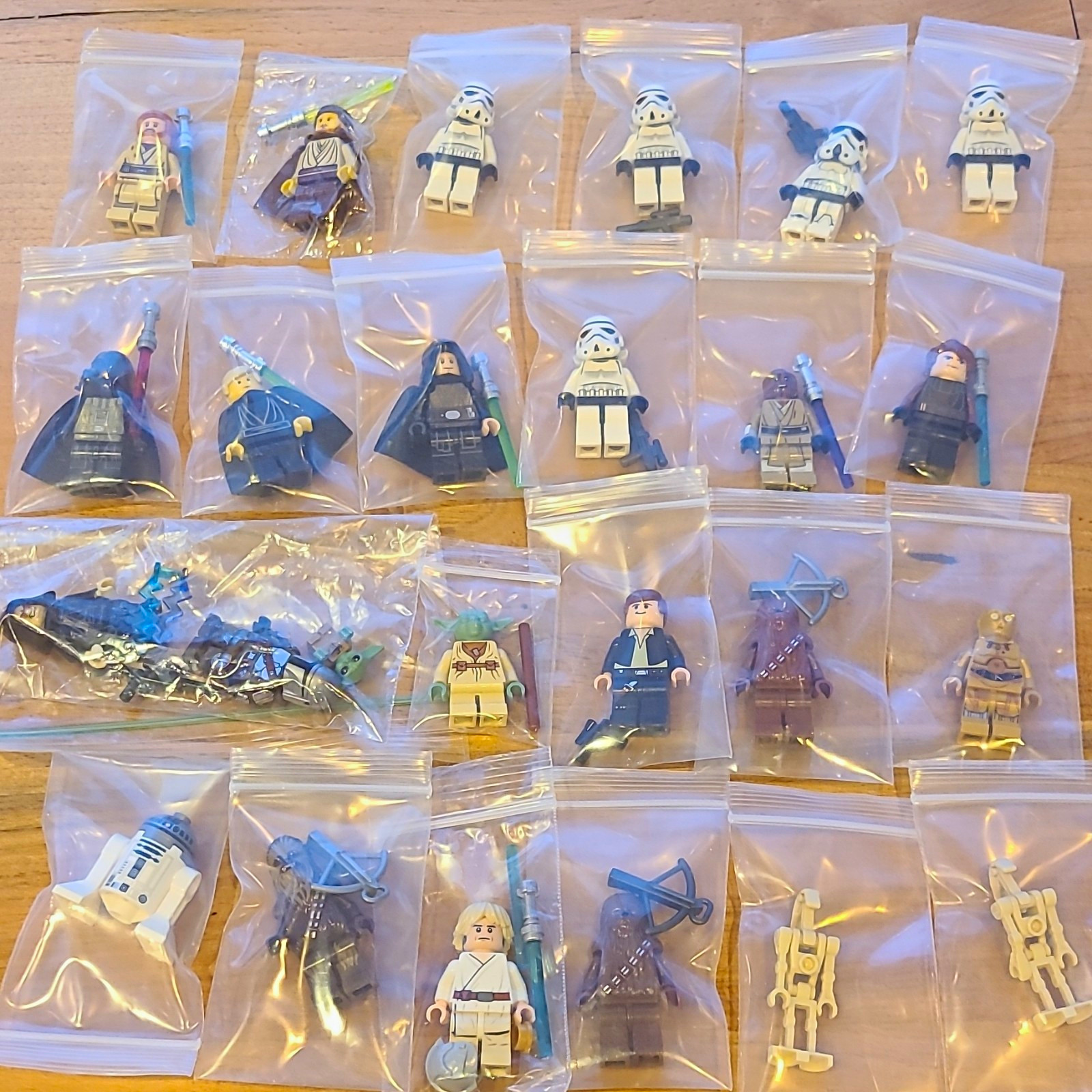LEGO Star Wars Minifigure Lot Obi-Wan Qui-Gon Vader Luke Chewbacca