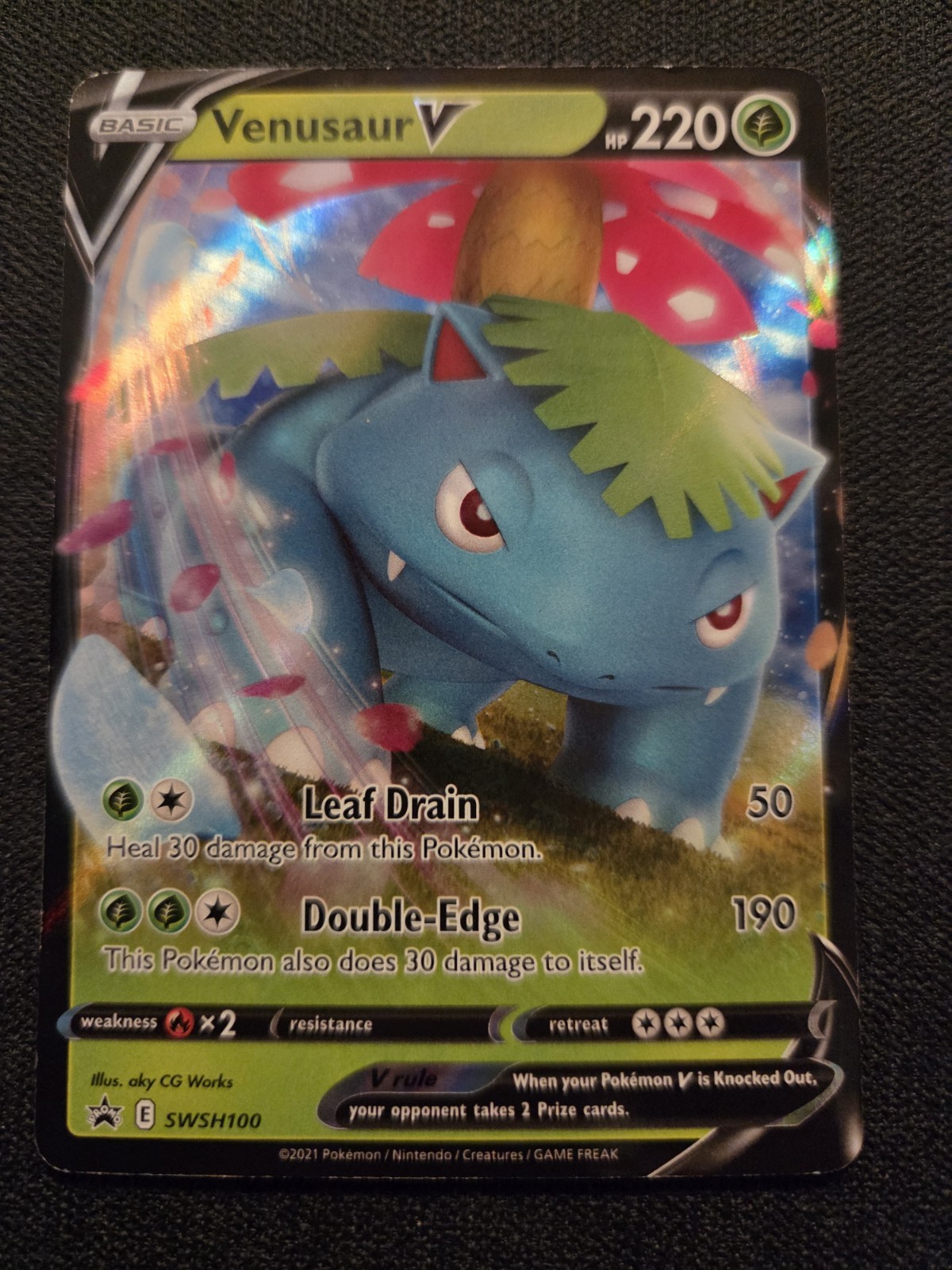 Venusaur V SWSH100 SWSH: Sword & Shield Promo Cards Holo Venusaur V SWSH100 SWSH: Sword & Shield Promo Cards Holo