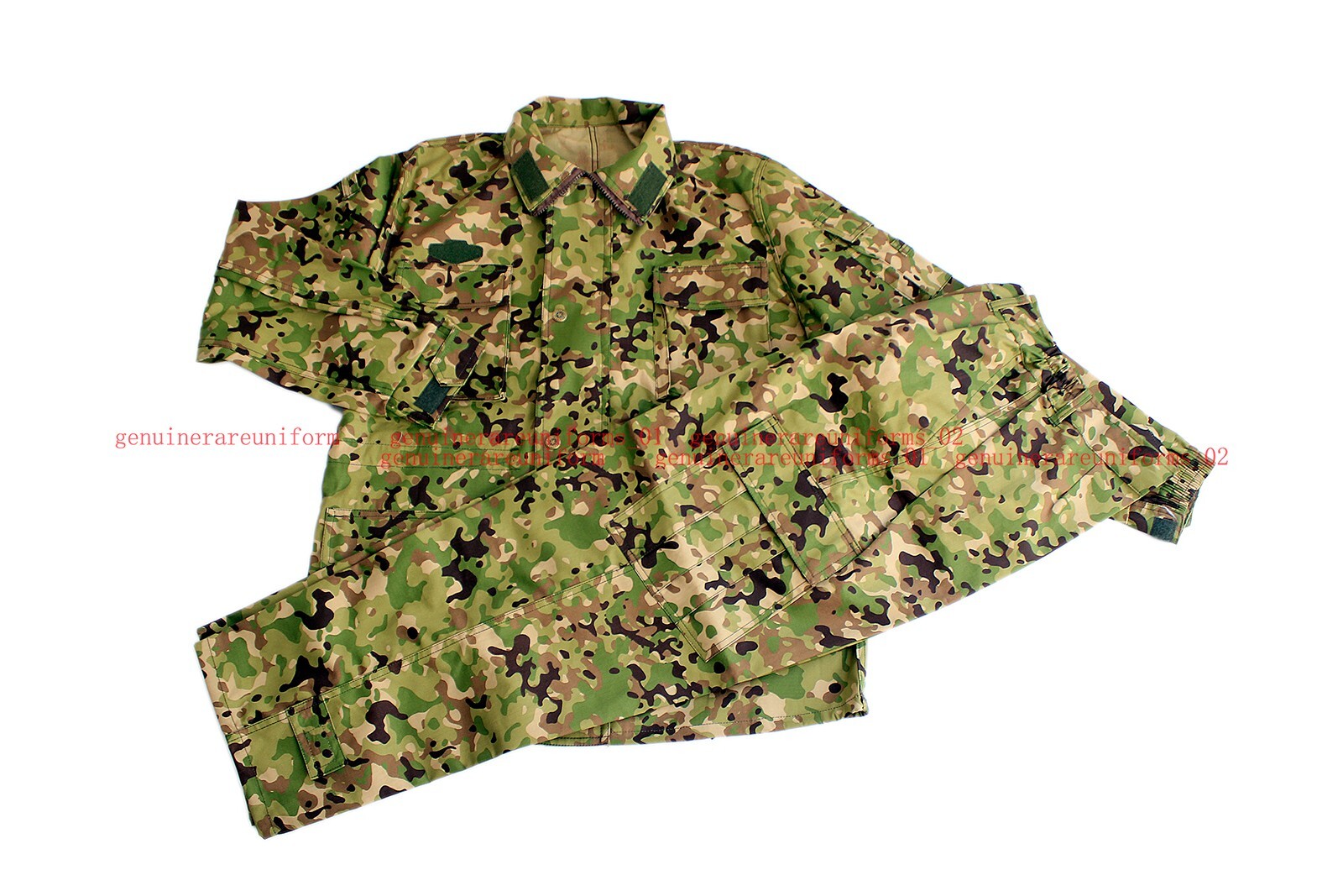 Rare Genuine China PLA Sample JGSDF Flecktarn Woodland Camo Uniform Winter BDU