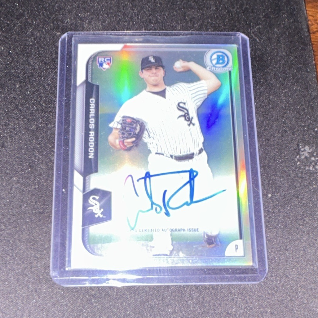 2015 Bowman Chrome Rookie Auto Carlos Rodon Refractor 404/499 White Sox