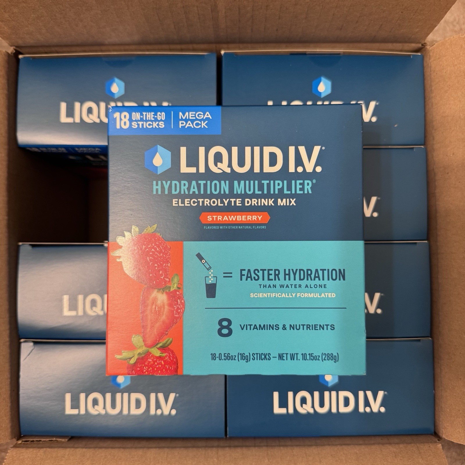 Liquid IV Hydration Strawberry Case Of 144 Sticks Expires 2/2028