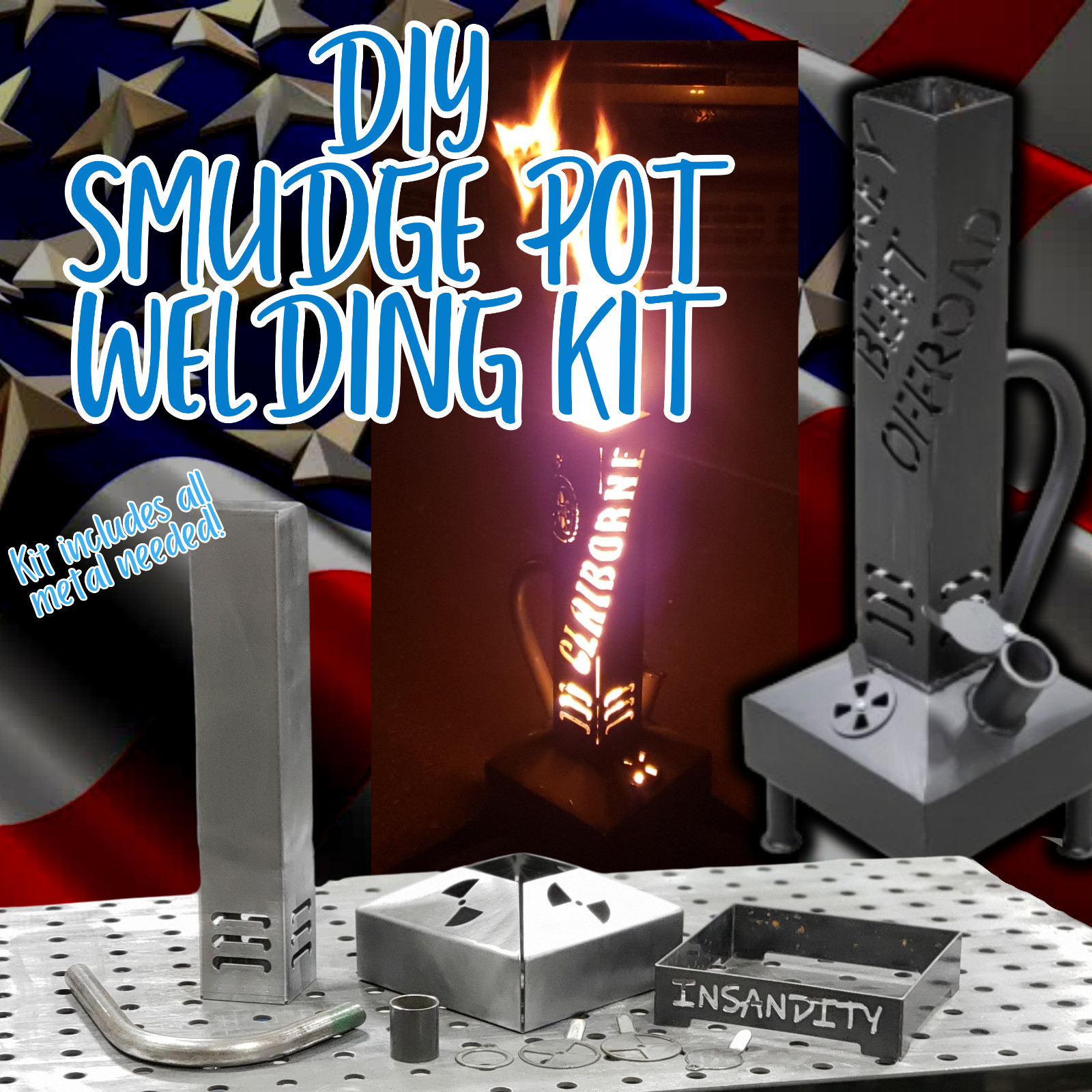 Custom Fire Pit - DIY Welding Projects Kit, Smudge Pot, Fire Pit, DIY Waste Oil