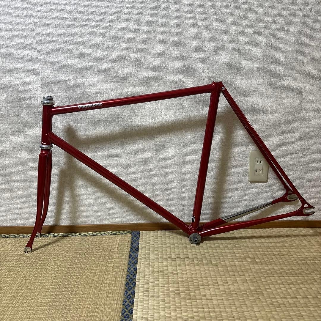 Panasonic NJS Track Bike Frame Pista Fixed Gear Red USED