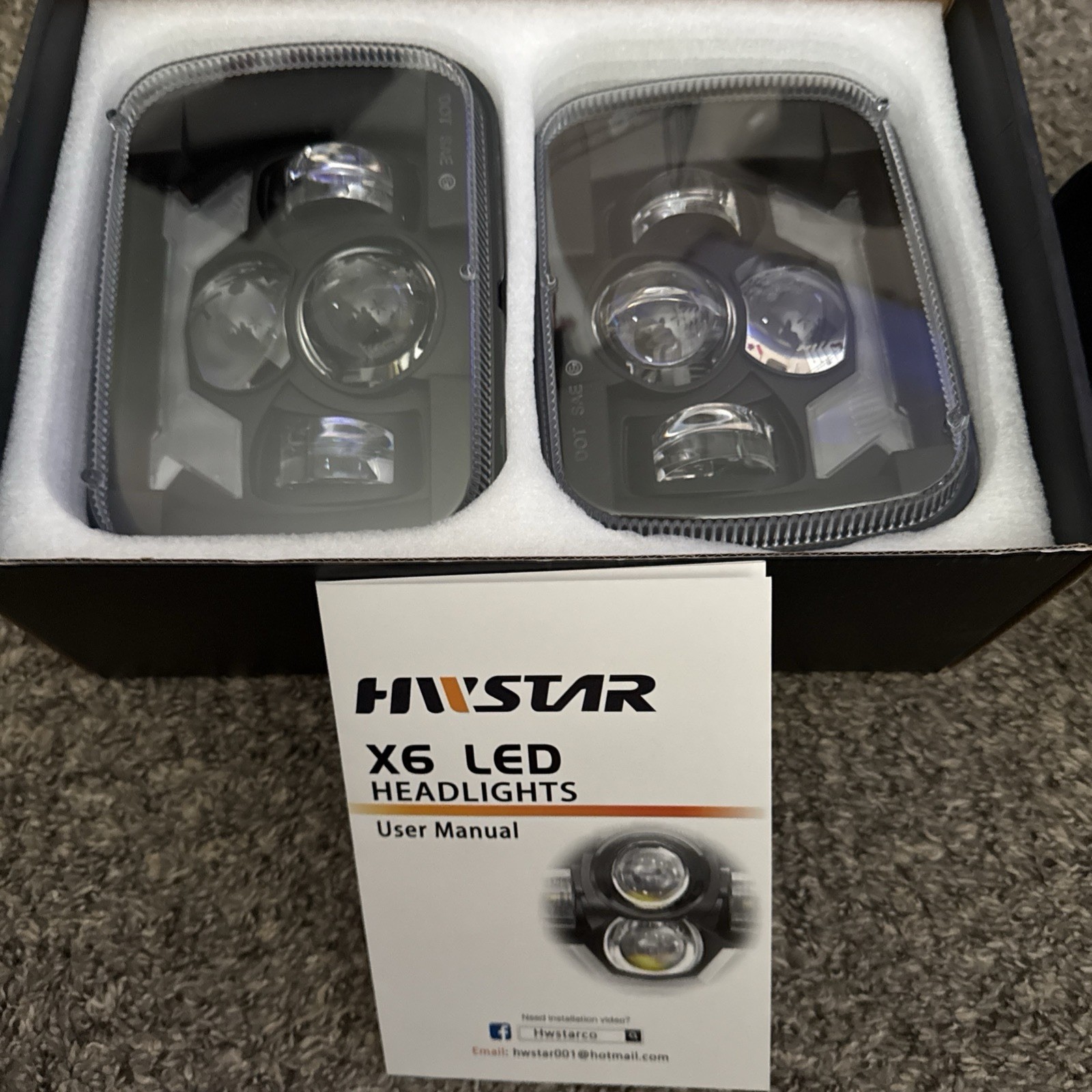 Pair 7x6 5x7'' Led headlights Hi/Lo Halo FIT GMC TopKick C6500 C5500 C4500 Truck